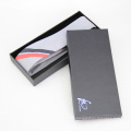 Custom Business Men's Cufflink Silk Tie Set With Gift Box Clip Tie